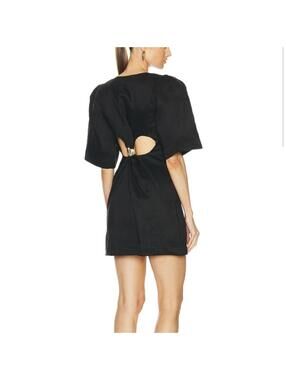 Aje Hunter Gold Embellished Black Cutout Mini Dress Black Sold Out Size 4 US